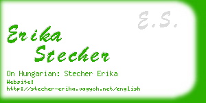 erika stecher business card